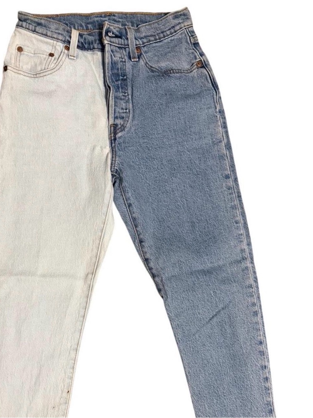 Levi's Two-Tone Light & Medium Blue Skinny Jeans - Picture 3 of 7